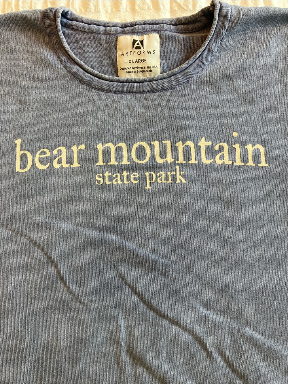Bear Mountain State Park Blue Crewneck Sweatshirt - Casual Men's Pullover - Picture 2 of 7
